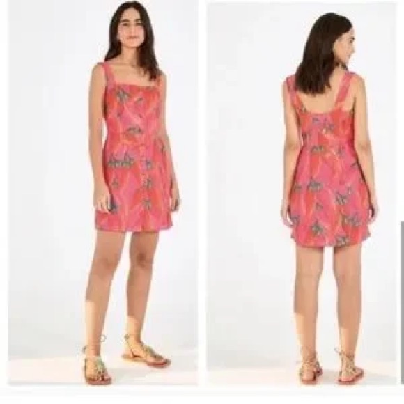 Farm Rio Linen Mini Dress XS - Picture 4 of 14